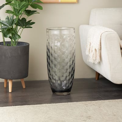 Black Glass Handmade Ombre Vase