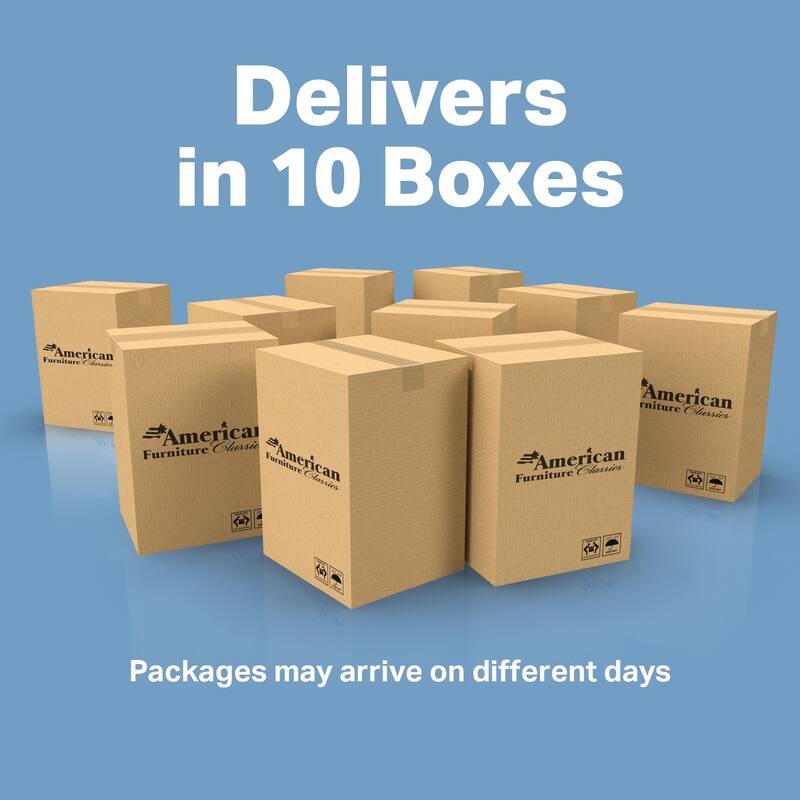 American Furniture Classics Five Piece Round Counter Height Dining Set in Weatherwood on a Tudor Brown Base