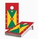 preview thumbnail 1 of 3, Grenada Flag Corn Hole Board Set w Case & Lights 16 Years and Up