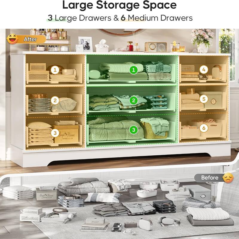 Dresser for Bedroom Dressers & Chests of Drawers Storage Organizer