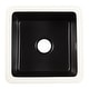 preview thumbnail 5 of 8, Eden Matte Black Fireclay 18" Single Bowl Undermount Kitchen Sink and Drain