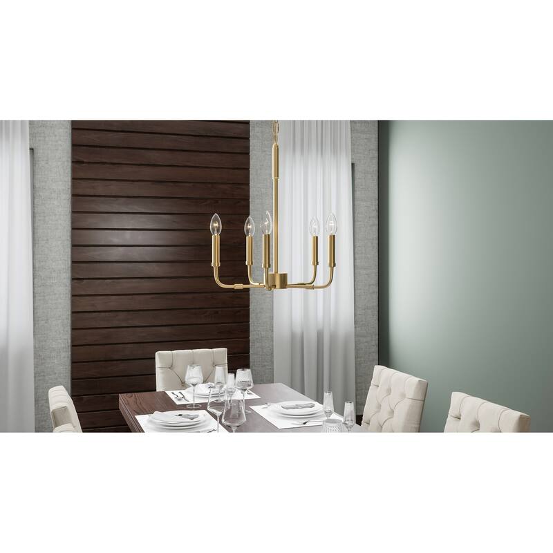 Quoizel Abner Steel 5-light Chandelier