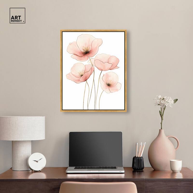 Pink Petal light Canvas by Art Remedy