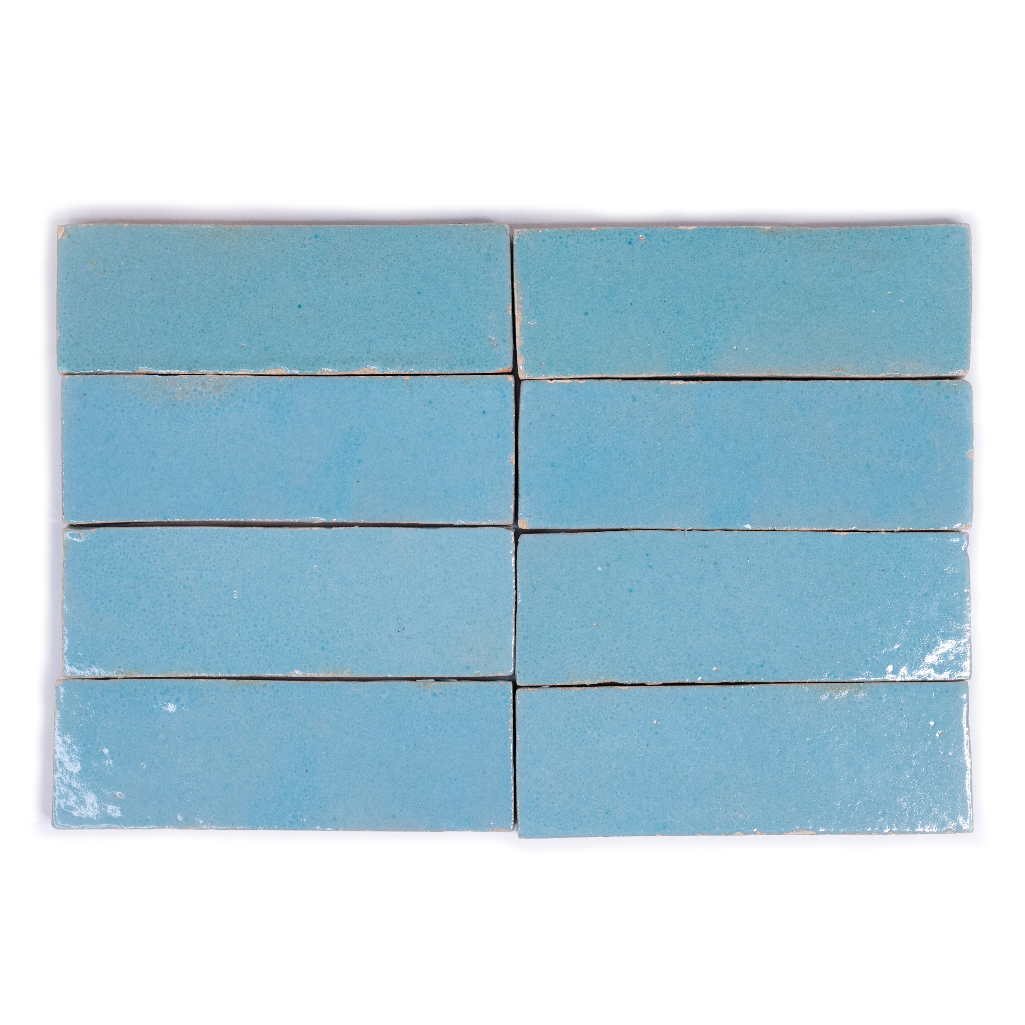 ロク　　シングル2枚ブルー Moroccan-Handmade-2''x6''-