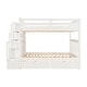 preview thumbnail 6 of 11, Multifunctional Design Wood Bunk Bed with Stairway, Maximized Storage Space and Guardrail, White