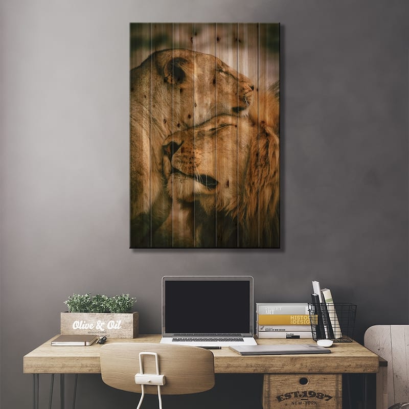 What Is Love Print On Wood by Mohammed Alnaser - Multi-Color