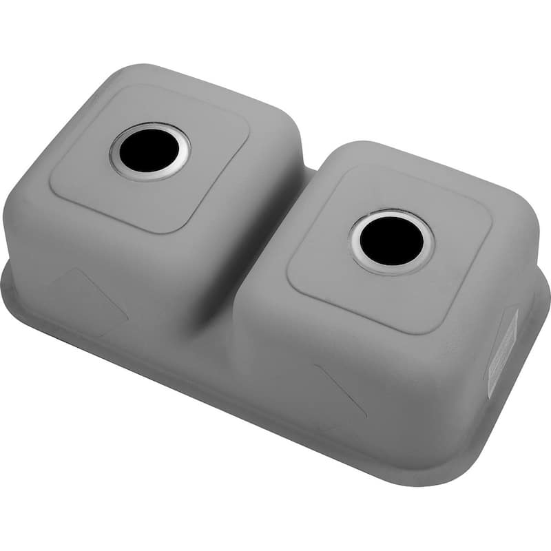 Ruvati 32-inch Low-Divide 50/50 Double Bowl Undermount 16 Gauge Stainless Steel Kitchen Sink - RVM4350 - 32-1/4″ x 18-7/8″