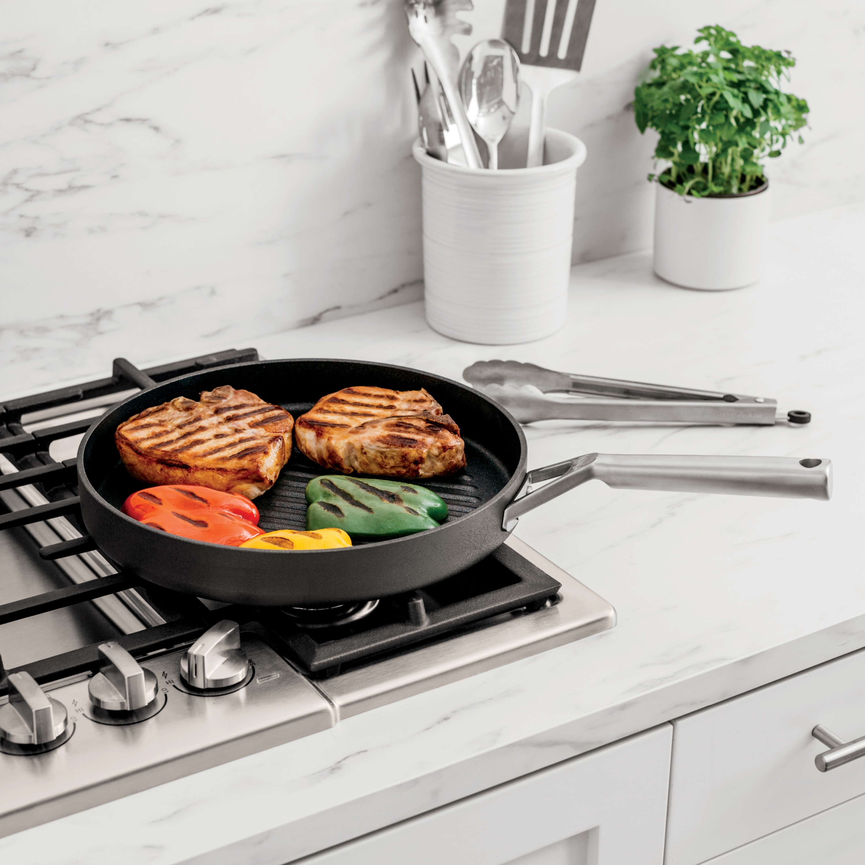 Ninja Foodi Neverstick Premium Hard Anodized 12 Inch Round Grill Pan