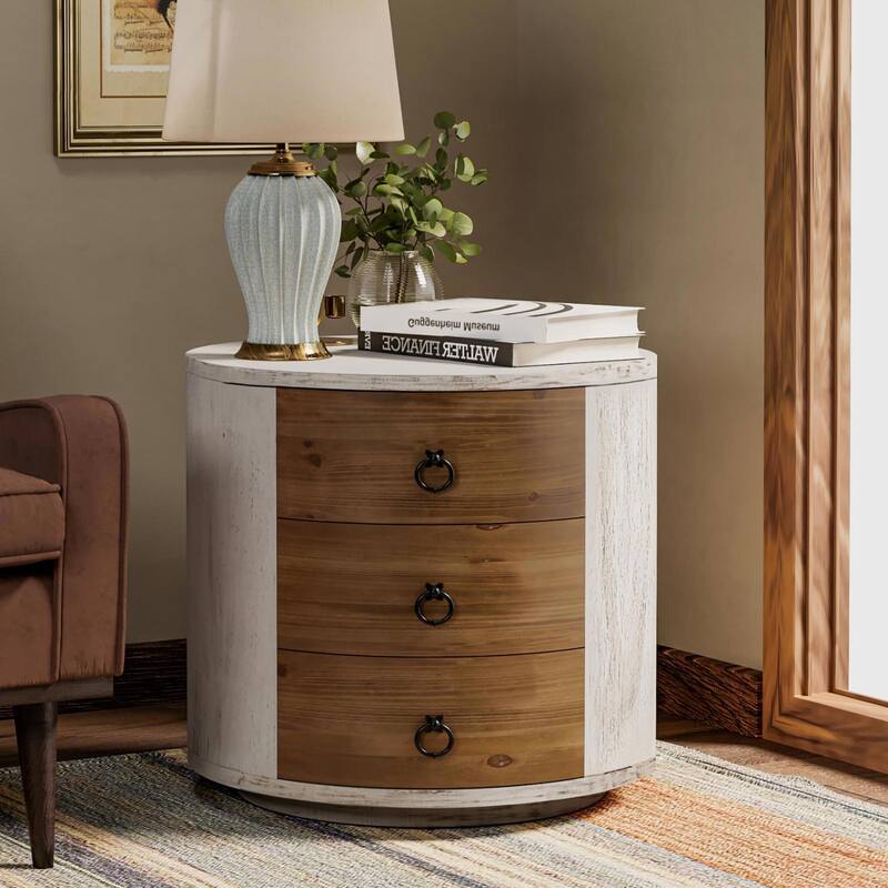 COSIEST Set of 2 Solid Wood Buffets and Sideboards Storage Cabinets
