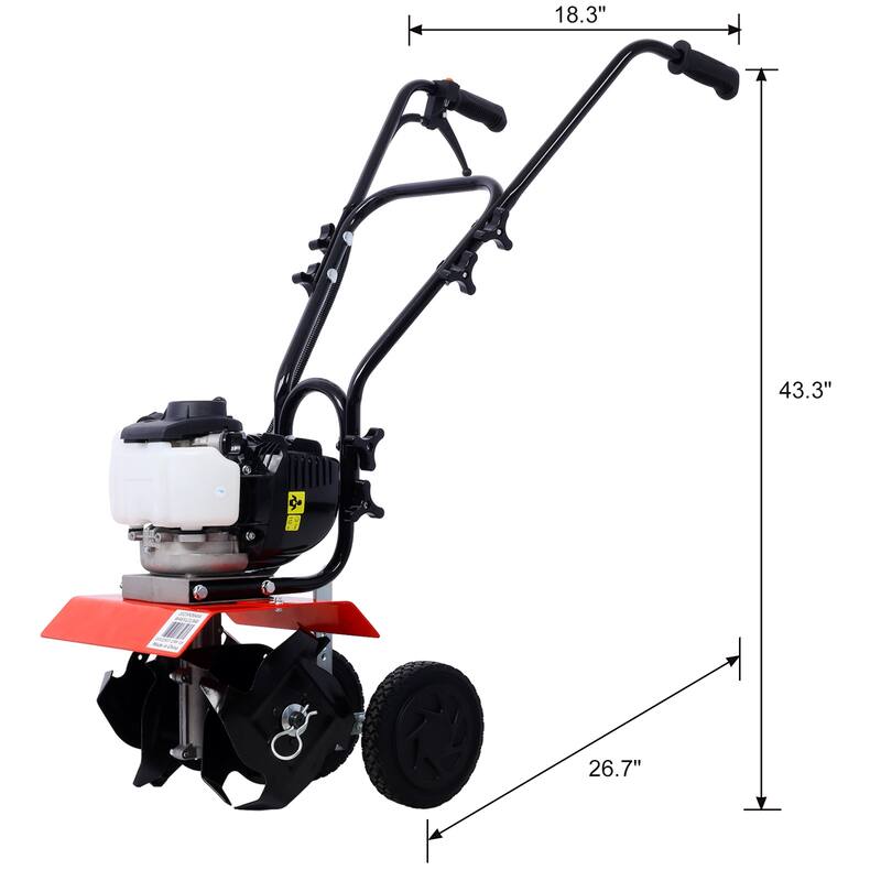 Mini Tiller Cultivator Gear Drive Transmission, Mini Cultivator with 4-Cycle Engine