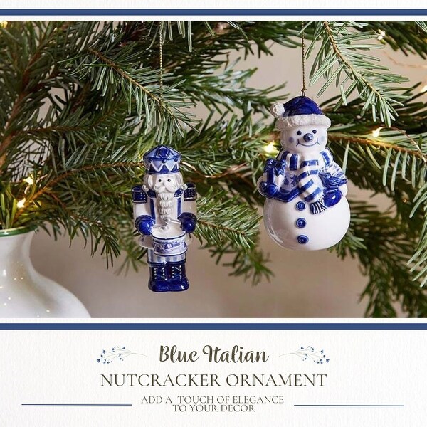 Spode Blue Italian Nutcracker Ornament - 1.5