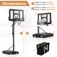 preview thumbnail 3 of 8, Costway 44'' Portable Adjustable Basketball Goal Hoop Stand System - 35.5'' x 23'' x 6'' (L x W x H)