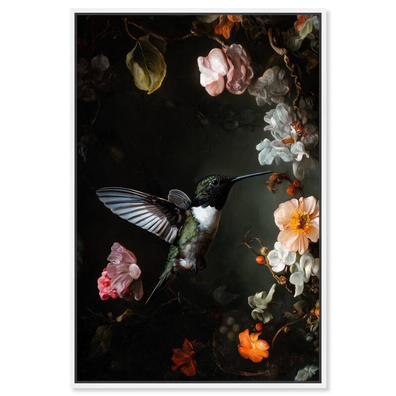 Nectar Thief II Canvas by Art Remedy - White - 20" x 30"