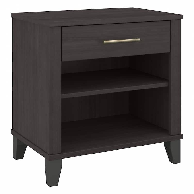 Transitional Grey Ash Nightstand