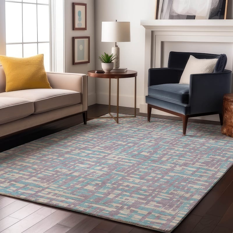 Premium Washable Super Soft Abstract Weave Mayfield Rug - Lavender - 8' x 10'