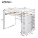 preview thumbnail 5 of 14, White Full Size Wood Loft Bed with Wardrobe and Storage Shelves