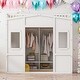 preview thumbnail 1 of 24, Kids and Baby Twin Size House Loft Bed With Ladder and Wardrobe