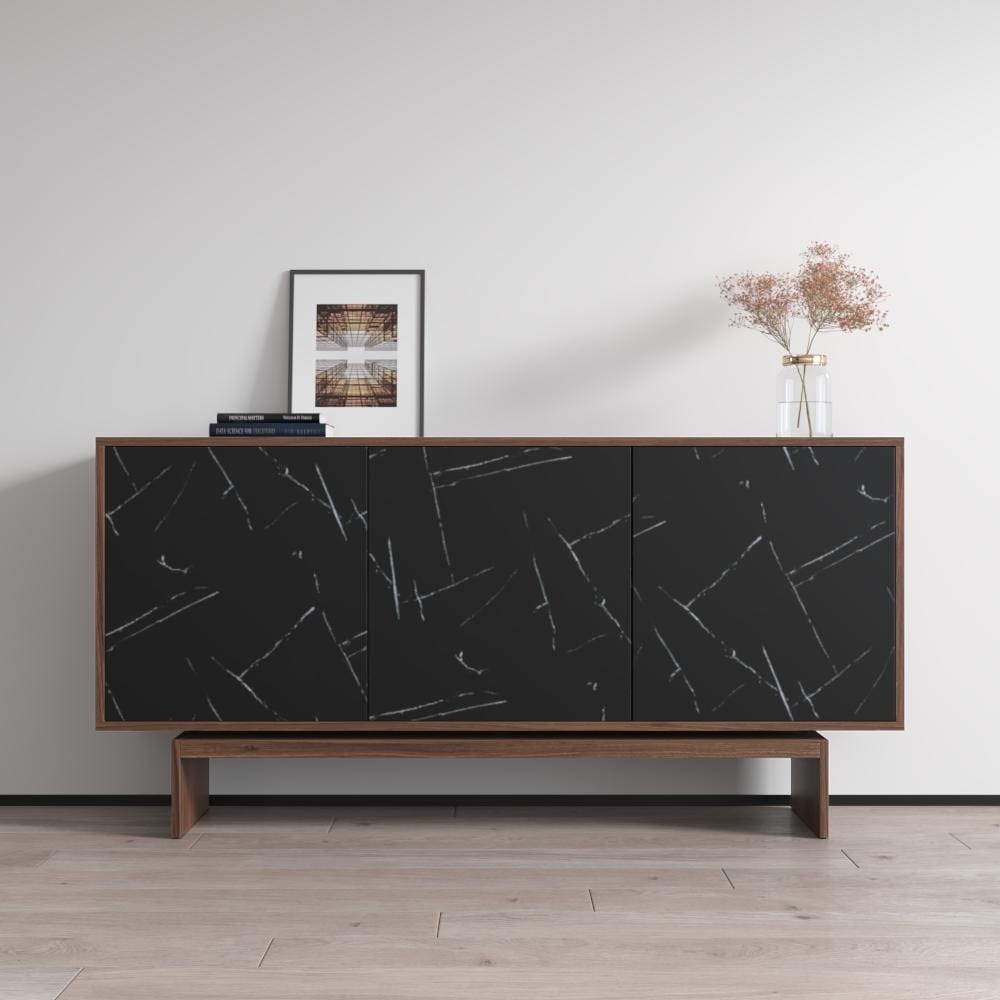 Meble Furniture Gram 63" Modern Sideboard Buffet - Matte Finish, European Made Contemporary Credenza Storage Cabinet