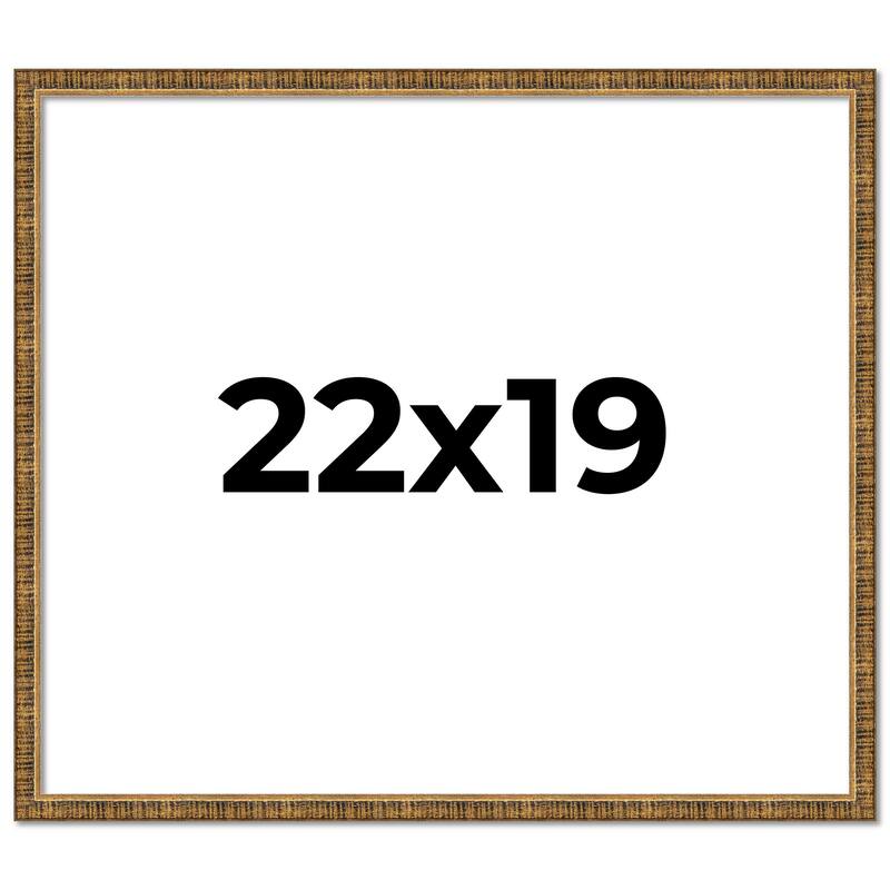 22x19 Frame Gold Kingsley Distressed Solid Wood Picture Frame Width