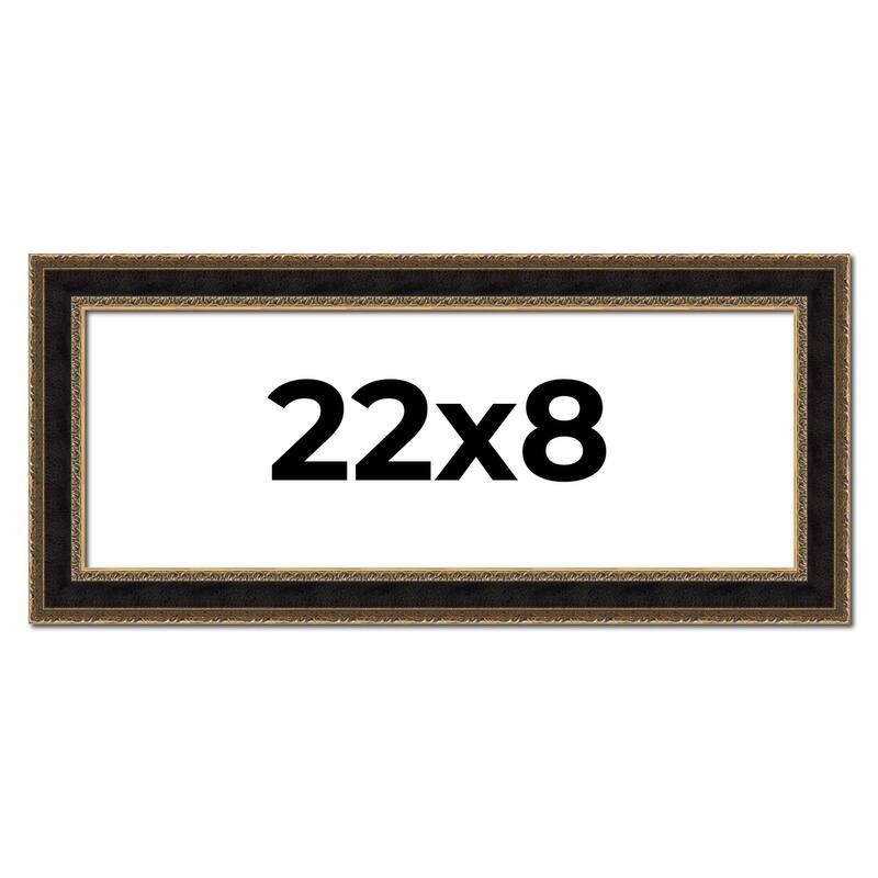 22x8 Frame Gold Antique Vintage Sold Wood Picture Frame | 1.75 Inch