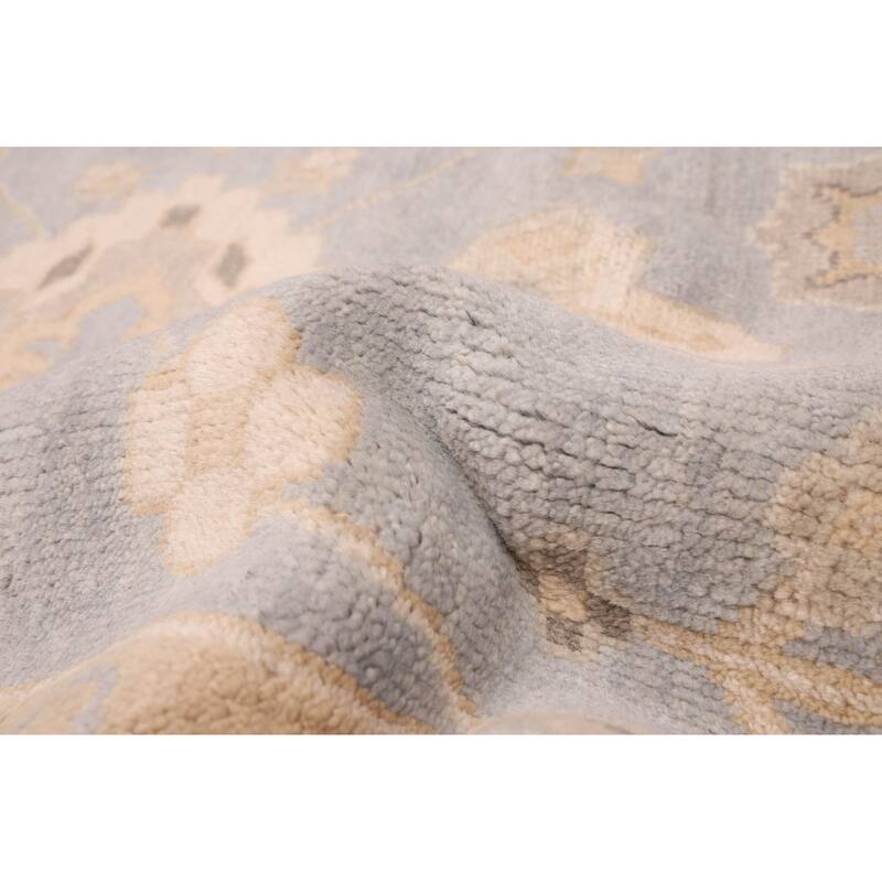 ECARPETGALLERY Hand-knotted Royal Oushak Light Denim Blue Wool Rug - 9'2 x 12'3