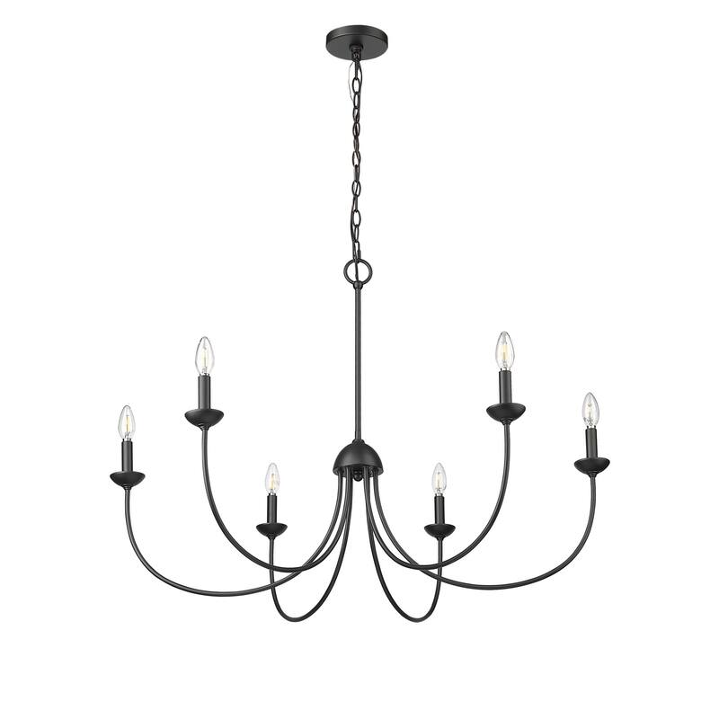 Millennium Lighting 12406 Huxley 6 Light 29" Wide Taper Candle Style