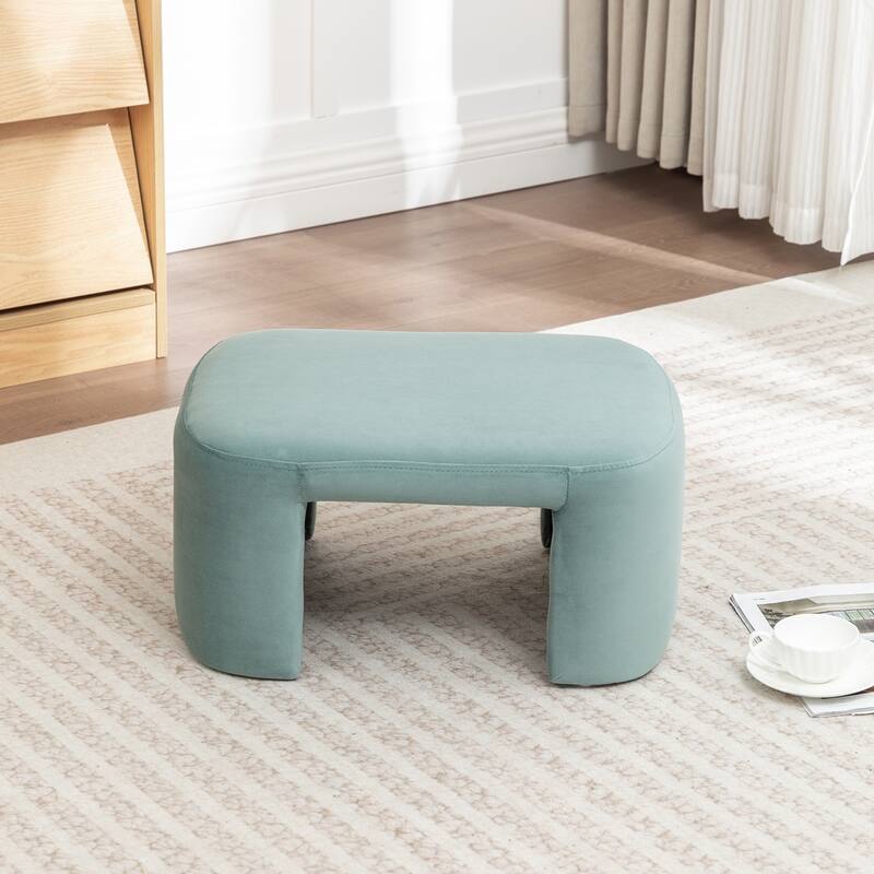 SEYNAR Modern Velvet Rectangle Accent Ottoman