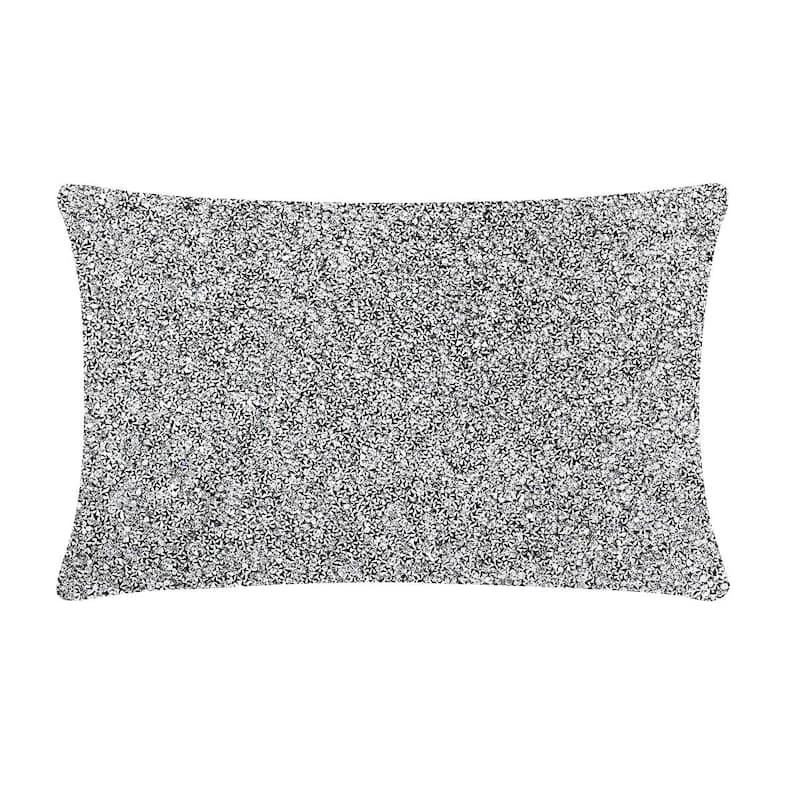 Sparkles Home Luminous Rhinestone Allover Pillow - 14x20 - Silver