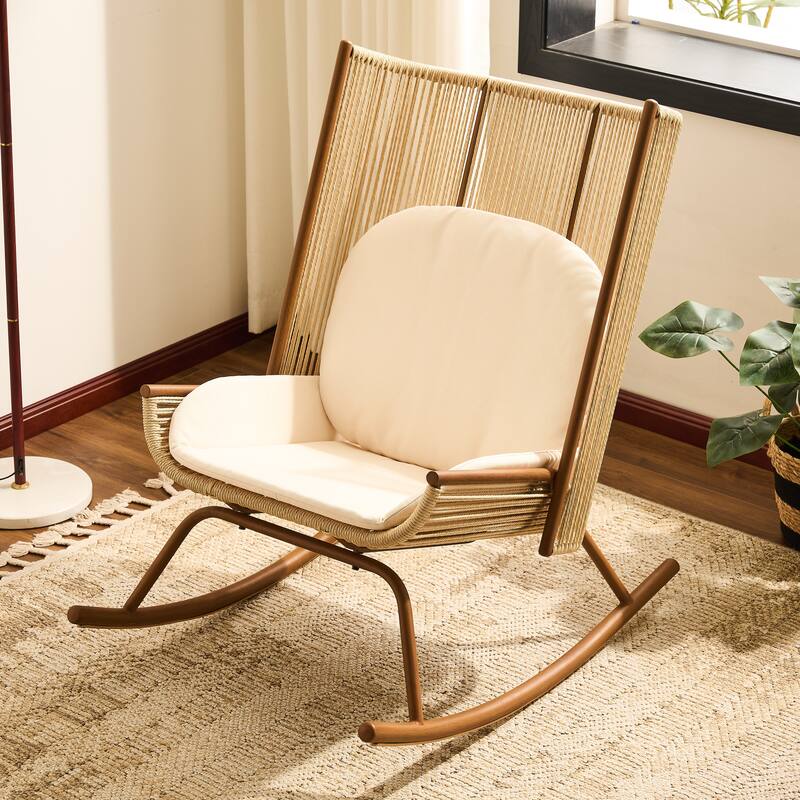 Christopher Knight Home - Modern Outdoor Rocking Chair with PE Rattan and High Back