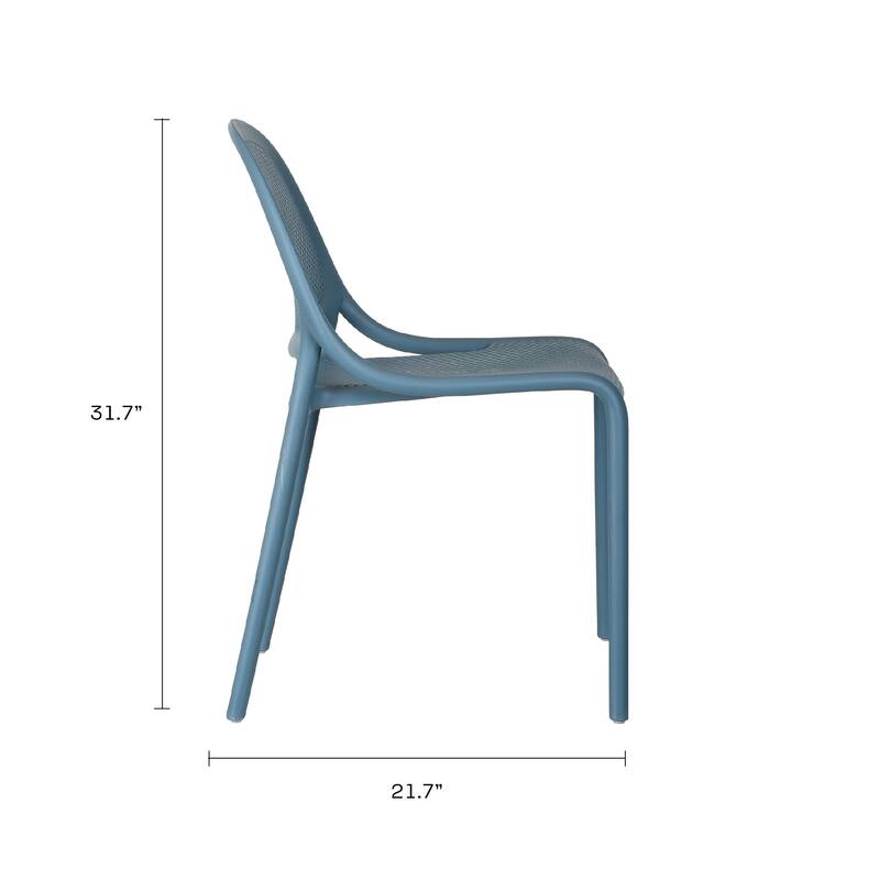 Shay Set of 4 Stackable Dining Chairs, Indoor/Outoor