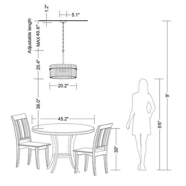 Casandra Chrome Crystal 5-light Pendant Chandelier