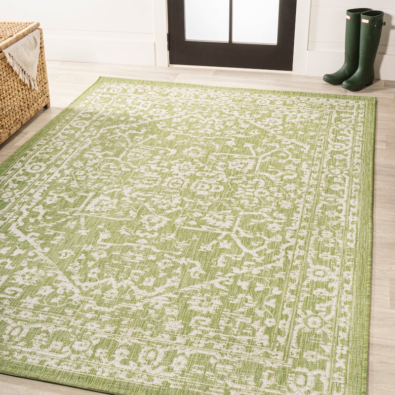 JONATHAN Y Medallion Textured Weave Indoor/Outdoor Area Rug