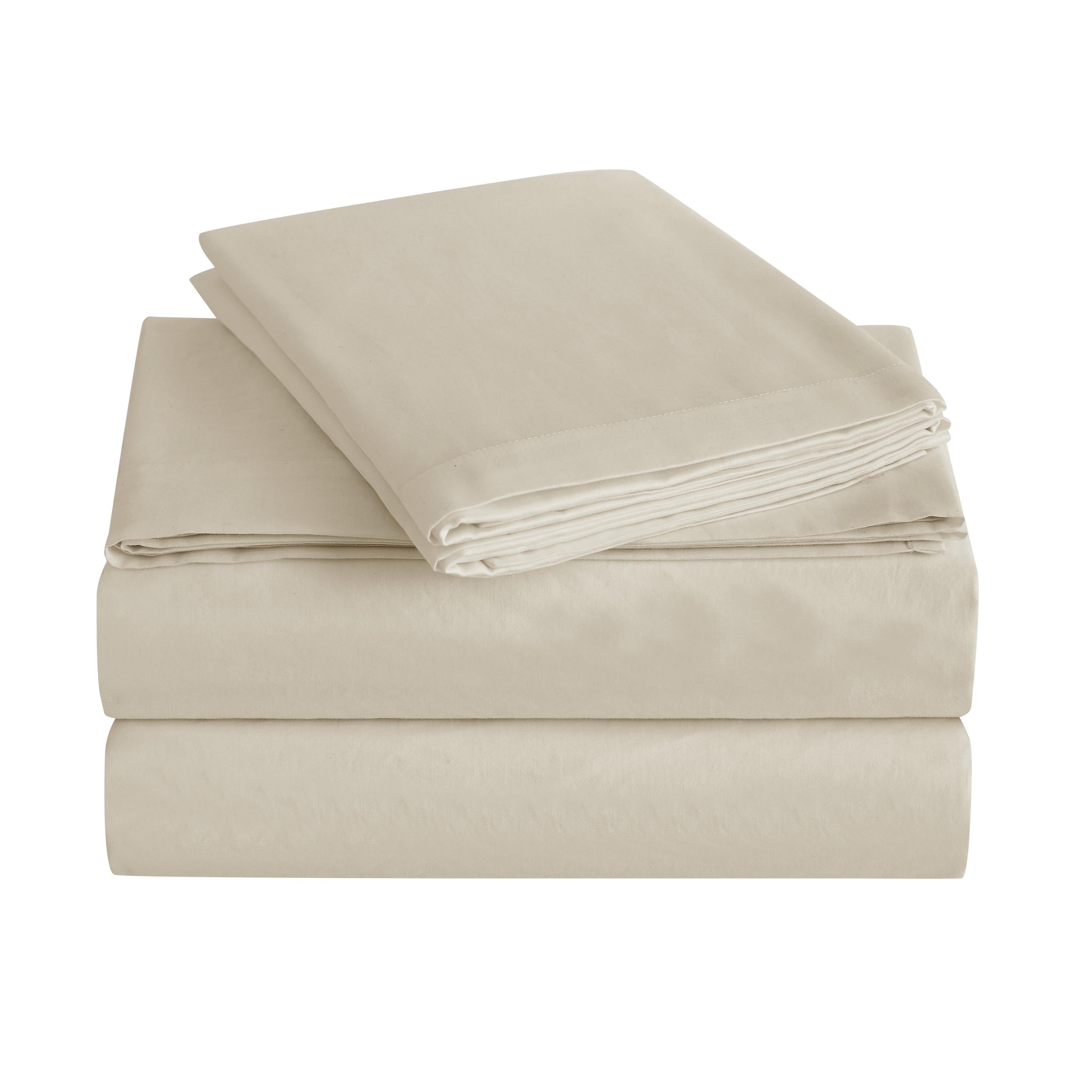 Nestl Hotel Luxury Soft Microfiber Extra Deep Pocket 6 Piece Bed Sheets  Set, Fits 18-24, Queen, Beige Cream