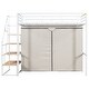 preview thumbnail 11 of 10, Full/Twin Size Metal Loft Bed with Wardrobe and Storage Shelves for Kids