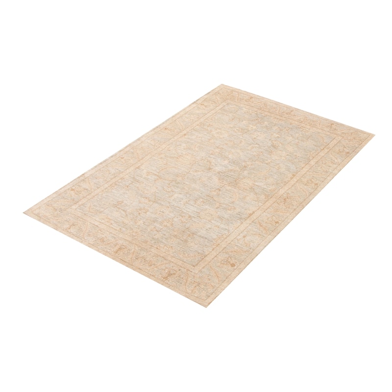 ECARPETGALLERY Hand-knotted Vibrance Grey Wool Rug - 3'10 x 5'9