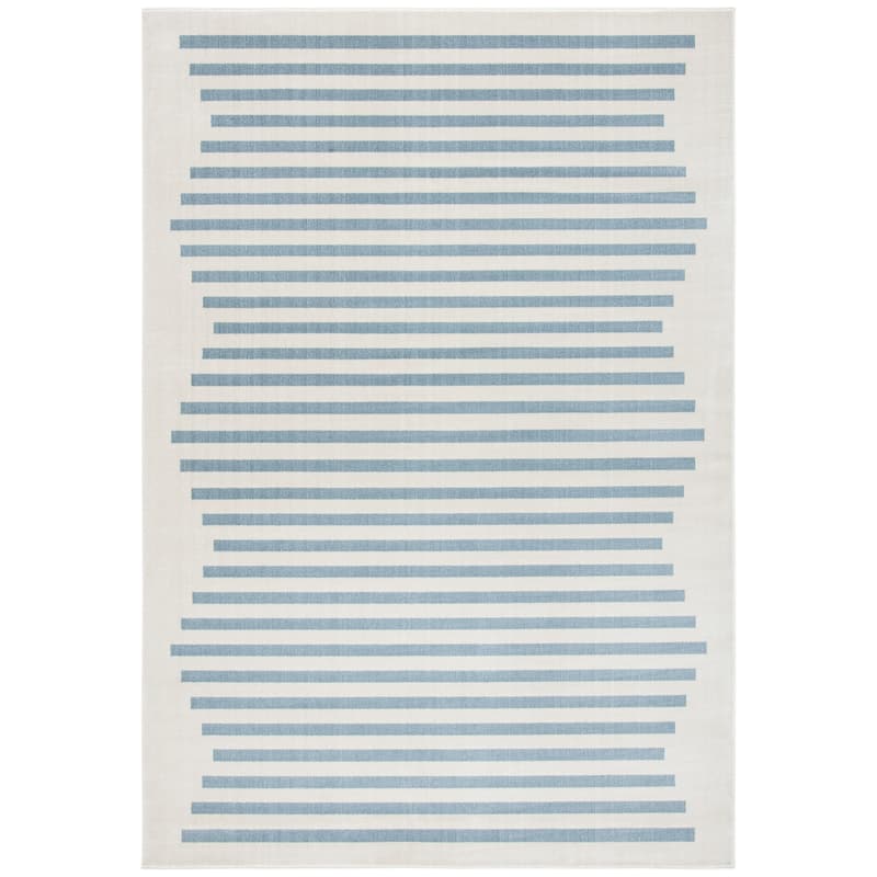 SAFAVIEH Orwell Nealy Mid-Century Modern Rug - 6'7" Square - Ivory/Blue
