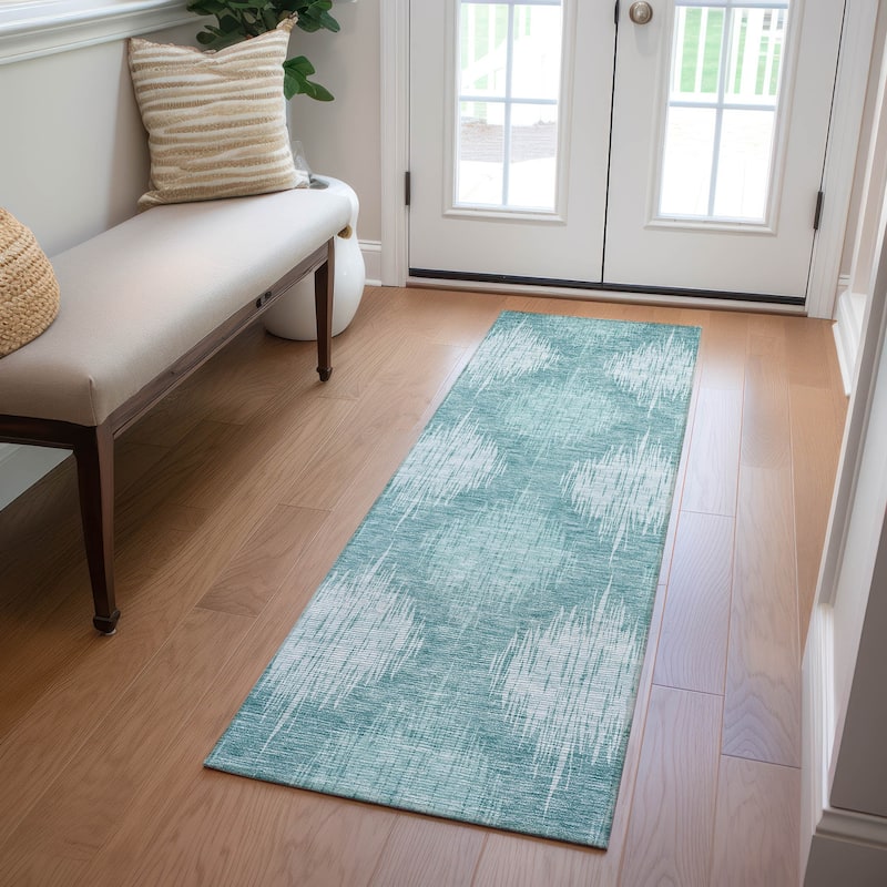 Machine Washable Indoor/ Outdoor Chantille Contemporary Geo Rug