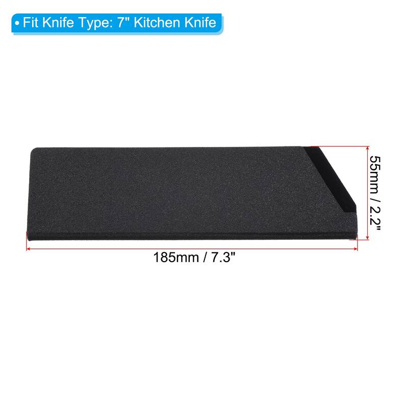 ABS Kitchen Knife Sheath Cover Sleeves for Chef Knife, Black - 7 inch, 1Pcs