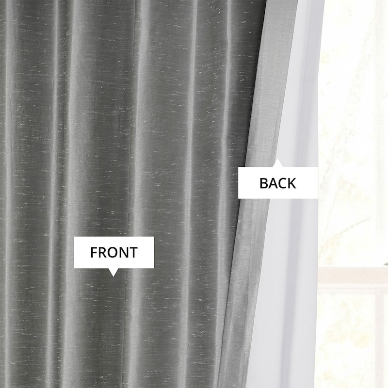Exclusive Fabrics Blackout Extra Wide Faux Dupioni Curtain (1 Panel)