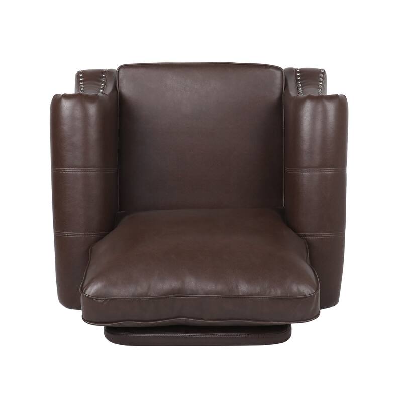 Dark Brown 36.5" PU Upholstered Club Chair