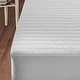preview thumbnail 2 of 3, Cottonpure Sustainable 200 Thread Count Breathable Cotton Mattress Pad - White