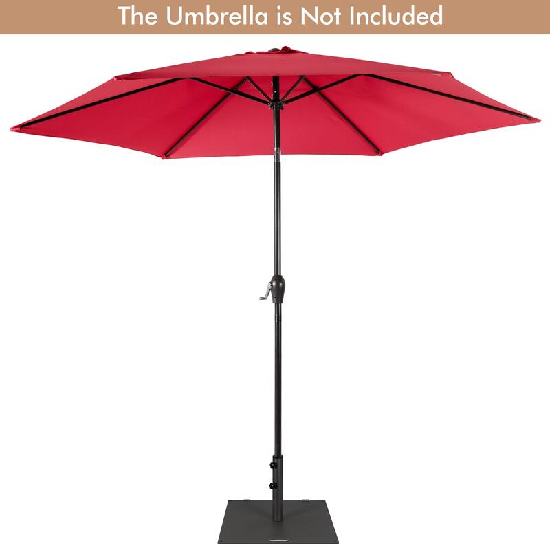 Gymax 50 LBS Patio Umbrella Base Stand 24'' Outdoor Square Market