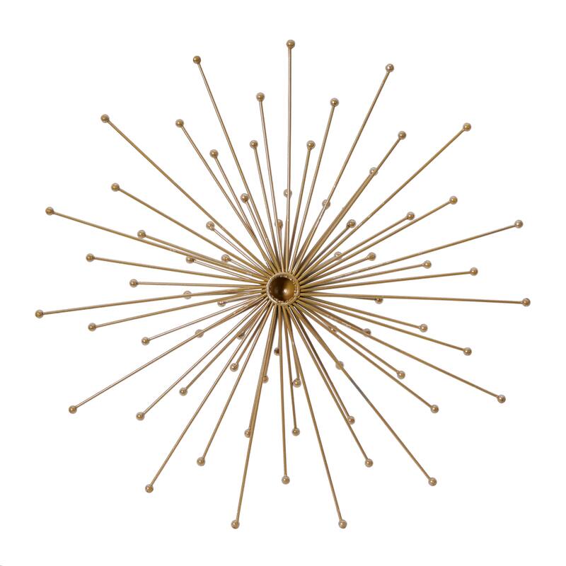 Gold Metal 3D Starburst Home Wall Decor (Set of 3)