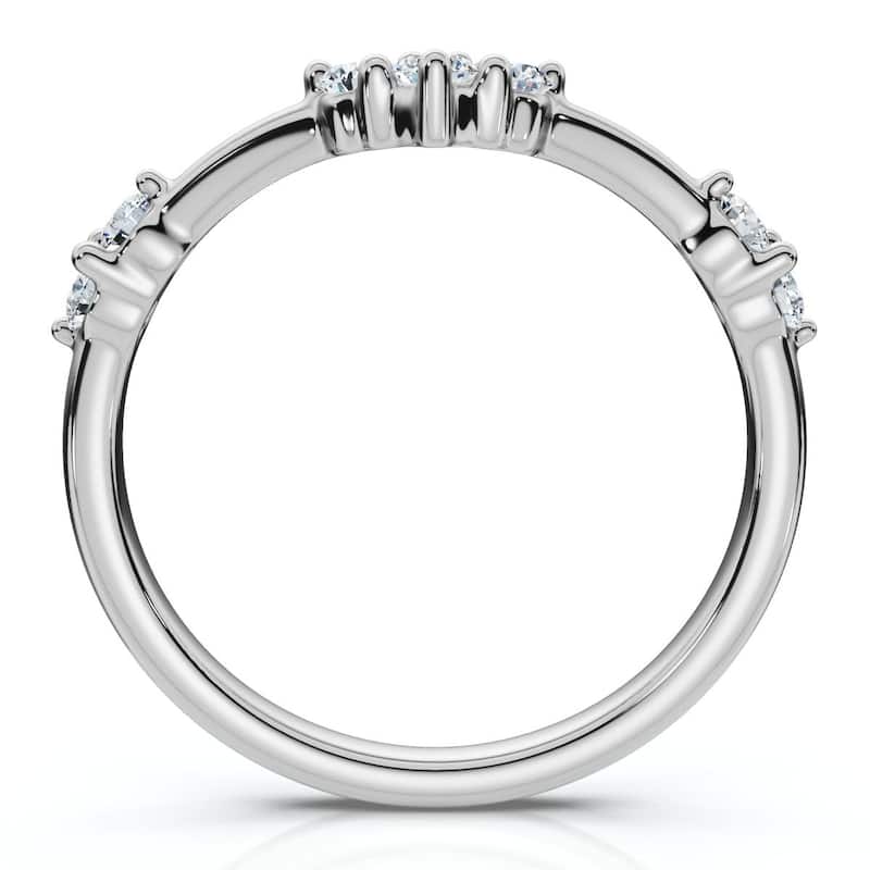 Bliss Diamond 1/4Ct Diamond Diamond Guard Wedding Stack Ring Gold or Platinum Lab Grown