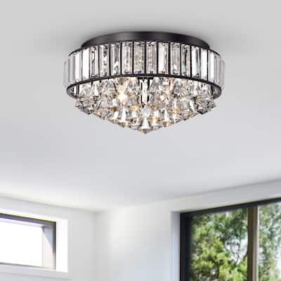 Aralia 4-light Crystal Flush Mount