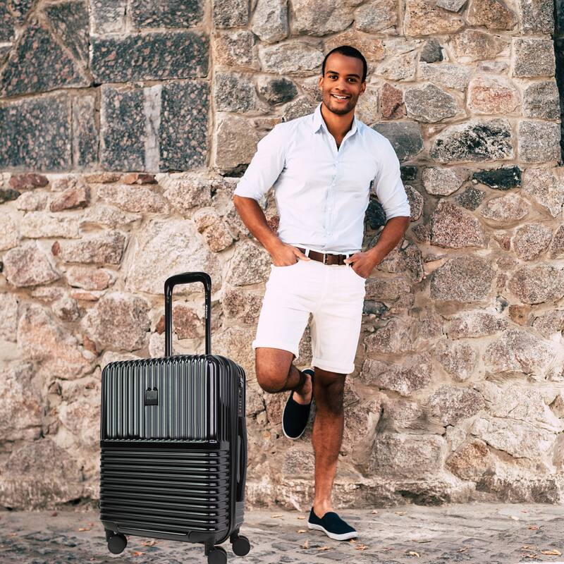 Lightweight Expandable 20-Inch Hardside Spinner Suitcase with TSA Lock