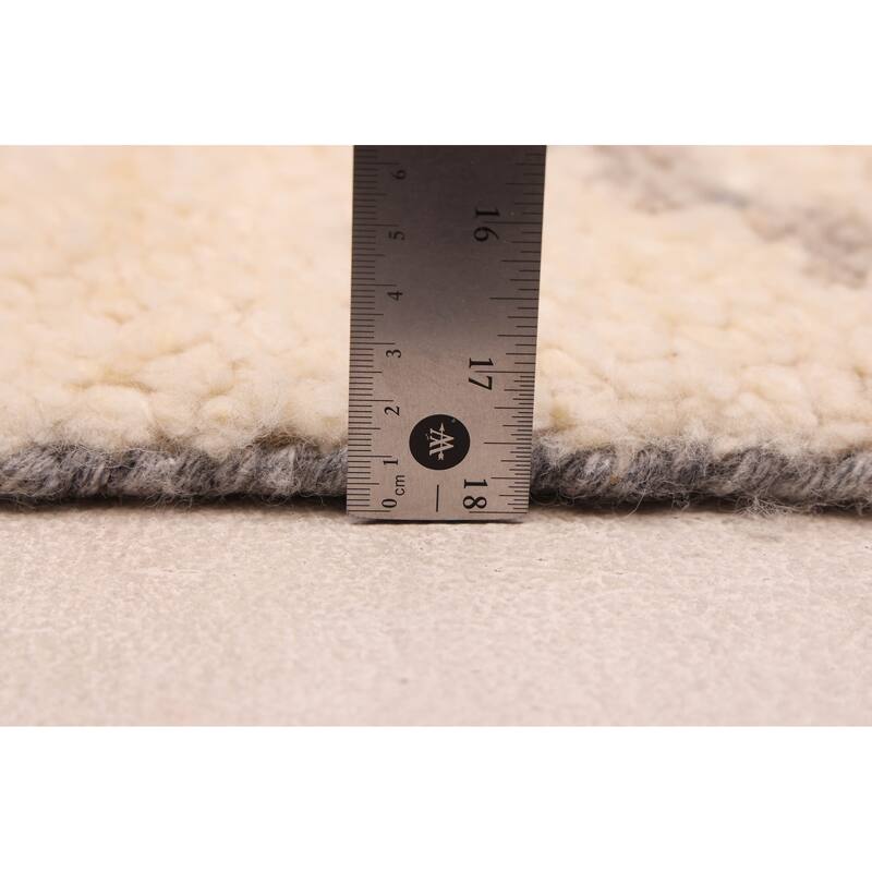 ECARPETGALLERY Hand-knotted Looma Cream Wool Rug - 7'10 x 10'3