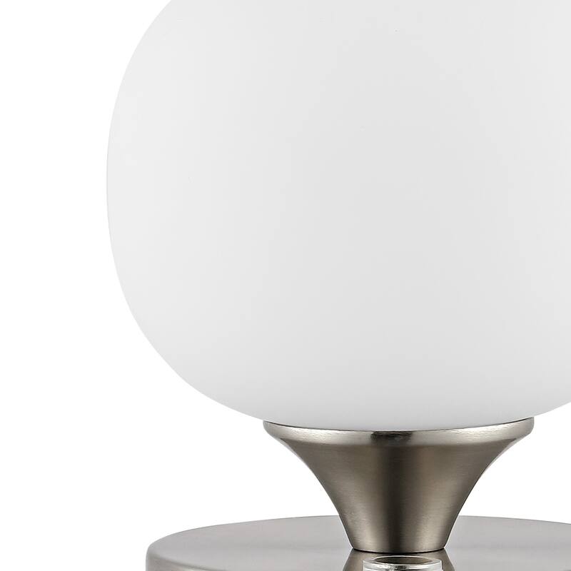 Zoe 6.13" Bohemian Farmhouse Iron Wireless Rechargeable Integrated LED Table Lamp, Oil Rubbed Bronze/White by JONATHAN Y