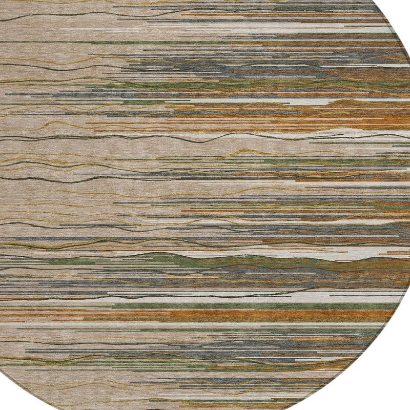 HomeRoots Striped Transitional Rectangle Outdoor Rug