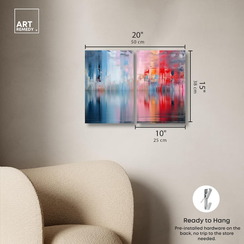 Prism on Water Canvas Set of 2 by Art Remedy, Gallery Wrapped